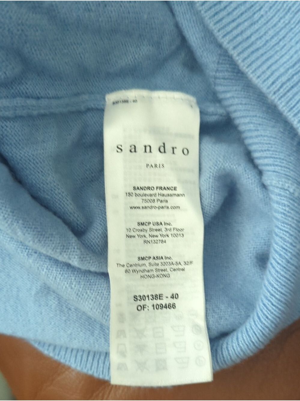 Sandro Wool And Cashmere Blend V-Neck Sweater - Picture 7 of 9